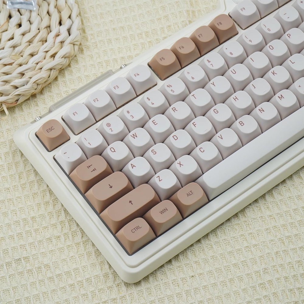 119 Keys PBT Keycaps Ma Profile Round Keycaps Set Fit for 60% 65% 75% 95% Cherry Mx Switches Mechanical Keyboard