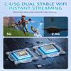 WELUSOPU Wireless HDMI Transmitter and Receiver, HDMI Wireless 4K Decode 1080P Output, 2.4G/5.8G, 328FT/100M, Plug &Play for Laptop Camera TV Box to TV Monitor Projector for Home Church Office - White view 3