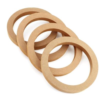 4PCS 6.5" Universal Wooden Car Speaker Mounting Spacer Rings Adapter Bracket Holder Accessory