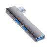 Compactly USB Hubs Adapter 3Port Expansion 5Gbps Data Transfer Angled Design for Mobile Devices Computer view 1