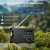 NOAA Emergency Weather Radio, 12000mAh Portable AM/FM, Hand Crank & Solar view 2