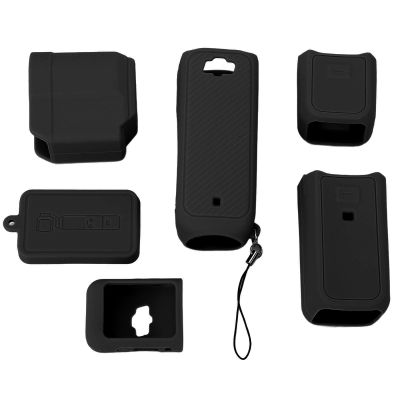 Pocket Camera Silicone Protective Case Soft Accurate Hole Position Handheld Camera Protective Cover Portable Camping Accessories (Black)
