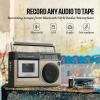 Audiocrazy Retro Boombox Cassette Tape Player Recorder with AM FM SW Radio view 2