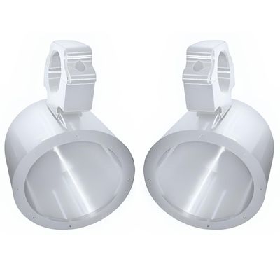 6.5"/6" Wakeboard Tower Speaker Enclosures  Pair of Marine-Grade Pods for Boat, UTV, ATV, Golf Cart  Fits 6 and 6.5 Inch Speakers  Waterproof & Durable Mounts (White, 6.5"/6")