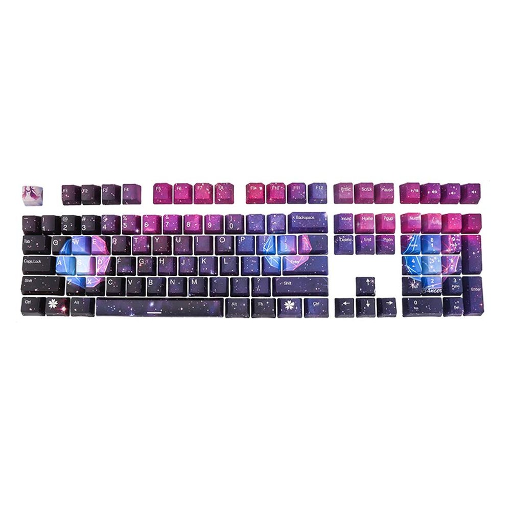108 Keys Customized Starry Keycaps PBT Five-Sided Sublimation OEM Profile Keycap for Mechanical Gaming Keyboard Keycaps Set