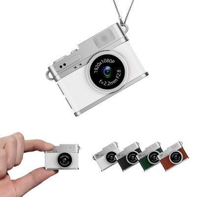 Retro Mini Digital Video Keychain Camera Small bodycam 1080P HD Video Go Cam 0.96" IPS Screen 4 Colors Type-C Pro17g 8GB Pocket Video Recorder for Travel Recording Gifts for Girls Stocking Stuffers