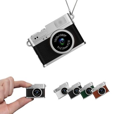 Retro Mini Digital Video Keychain Camera Small bodycam 1080P HD Video Go Cam 0.96" IPS Screen 4 Colors Type-C Pro17g 8GB Pocket Video Recorder for Travel Recording Gifts for Girls Stocking Stuffers