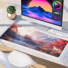Landscape Mouse Pad, Gaming Mouse Pad 36x16in, Desk Mat with Stitched Edges, Large Mousepad Waterproof, Gaming Accessories Keyboard Mat, Office Desk Accessories, for Gamer Computer Office, Red E-7684 view 4
