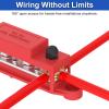 Bundle of Upgraded 12V 250A Red Bus Bar (4-Posts, M8, with Cover) & 6 Way Fuse Block Box view 3