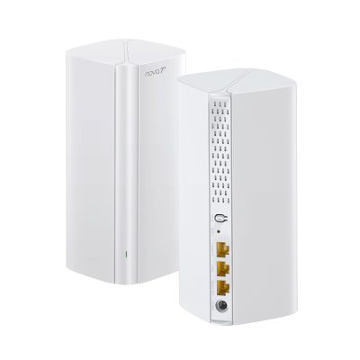 Tenda WiFi 7 Mesh System BE3600 Dual Band Mesh WiFi System for Home, Covers Up to 4,600 Sq. Ft., Seamless Mesh Network with 3 Gigabit Ports, Supports 160+ Devices, MLO, VPN, 4K QAM, ME3 Pro (2-Pack)