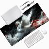 Swan Gaming Mouse Pad, Mouse Pad 40x20in, Large Desk Mat with Non-Slip Rubber Base, Office Desk Accessories, Large Extended Gaming Keyboard Mat, Big Mousepad for Computer Gamer Office, White W-9603 view 3