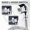 2Sets Silver Shampoo Bowl Hose and Sprayer - 1/4" Nut, Stainless Steel Sink Hose Attachment, Professional Salon Sink Hose and Sprayer for Salon Sink, Salon Shampoo Bowl view 3