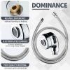 2Sets Silver Shampoo Bowl Hose and Sprayer - 1/4" Nut, Stainless Steel Sink Hose Attachment, Professional Salon Sink Hose and Sprayer for Salon Sink, Salon Shampoo Bowl view 4
