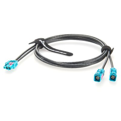 2 in 1 Rosenberger HFM Mini FAKRA Cable Dual Cavity Mini Fakra Z Female AMK16C-1M4Z5-Z to Fakra Female 59Z113-000-Z RF Coaxial Extension Cable for ADAS, Automotive Camera, Infotainment(1M/3.28FT)