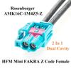 2 in 1 Rosenberger HFM Mini FAKRA Cable Dual Cavity Mini Fakra Z Female AMK16C-1M4Z5-Z to Fakra Female 59Z113-000-Z RF Coaxial Extension Cable for ADAS, Automotive Camera, Infotainment(1M/3.28FT) view 3