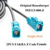 2 in 1 Rosenberger HFM Mini FAKRA Cable Dual Cavity Mini Fakra Z Female AMK16C-1M4Z5-Z to Fakra Female 59Z113-000-Z RF Coaxial Extension Cable for ADAS, Automotive Camera, Infotainment(1M/3.28FT) view 4