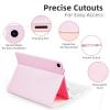 EAMPANG Case with Keyboard Mouse for Samsung Galaxy Tab A11 Plus/A9 Plus 2025/2023 11 inch,7 Color Rainbow Backlight Detachable USB-C Keyboard Magnetic Case with Pen Slot for Tablet A11+ A9+ 5G Pink view 3