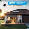 4K 8MP Mini Low Profile Dome PoE IP Camera Indoor 98 Feet Night Vision, 2.8mm Lens 105 Wide Angle, Waterproof IP67, H.265, Compatible with Uniview NVR view 4