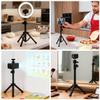 Lifexciting Metal Tripod Stand 1/4" Thread Desk Tripods for Webcam Camera Ring Light Phone Mount Holder Extendable 360Ball Head Fits Majority of Digital Devices view 3