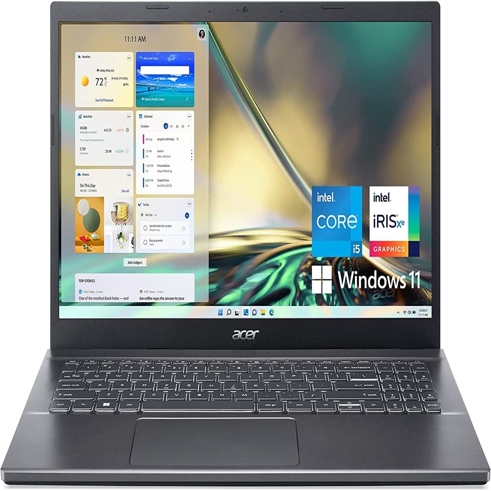 Acer Aspire 5 Personal Laptop, 2025, 15.6" 1920x1080, Intel-12 Core i5-1240P, NVIDIA GeForce RTX 2050, 32GB DDR4, 1TB SSD, Win10 Pro, Backlit KB, Wi-Fi 6, BT 5.1, Thunderbolt 4, 720p Camera, Gray