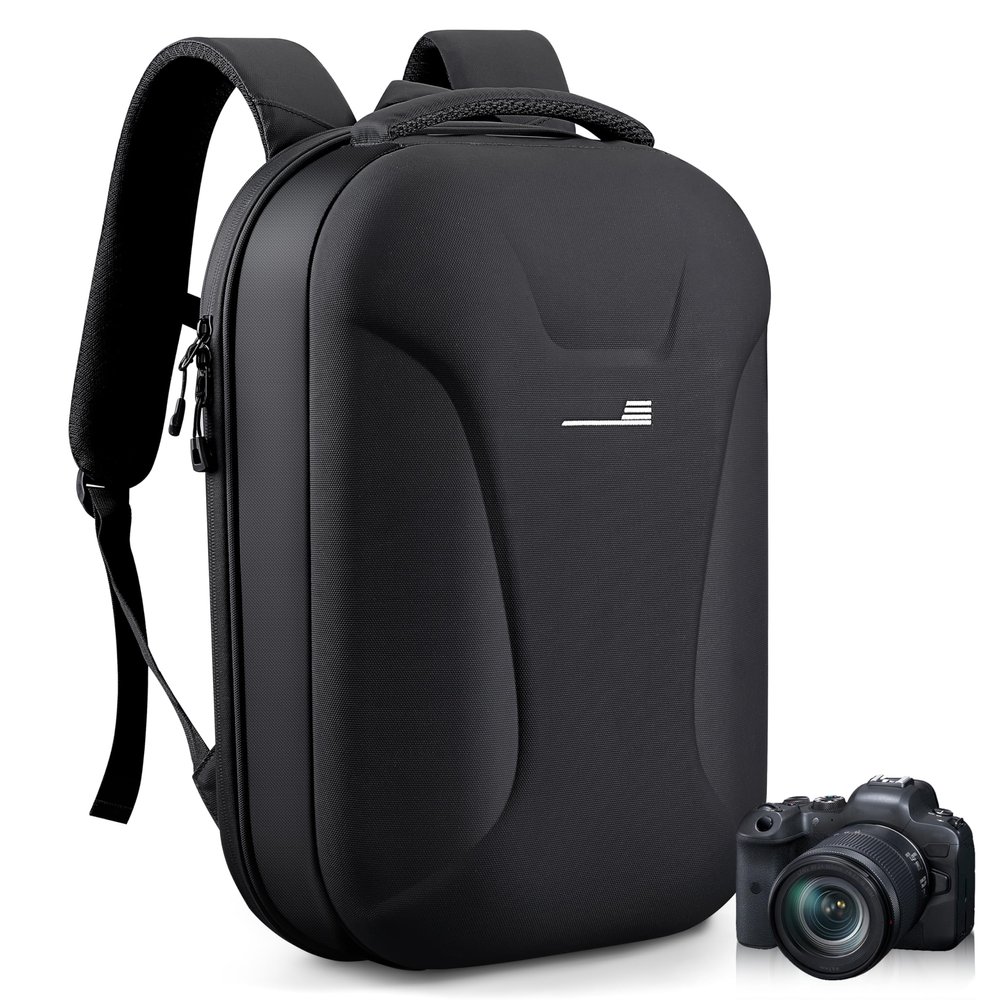 Camera Backpack Bag for Photographer, 22L Large Capacity Professional Digital Camera Bag with 15 Inch Laptop Compartment, Compatible for Canon/Nikon/Sony, Hardshell DSLR/SLR Photography Backpack