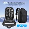 Camera Backpack Bag for Photographer, 22L Large Capacity Professional Digital Camera Bag with 15 Inch Laptop Compartment, Compatible for Canon/Nikon/Sony, Hardshell DSLR/SLR Photography Backpack view 2