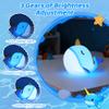 OkiyiD Blue Narwhal Night Light, Cute Squishy Silicone Lamp, Dimmable Touch Control Narwhal Gifts for Boys Girls, Ocean Animal Nursery Lamp for Birthday Christmas Decor view 3