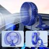 360 Rotatable USB Powereds Desk Fan With Suction Base And Chair Mount 3 Speeds Portable For Car Truck Tent Home Office Car Truck Tent Fan view 4