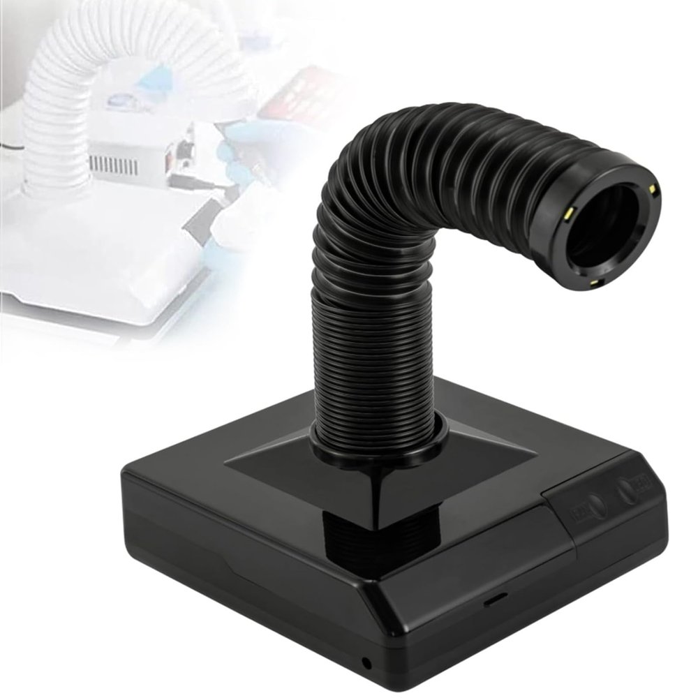 MINHUIJIHUI 60W Powerful Electric Dental Vacuum Cleaner,Dust Collector,Portable Dust Suction Machine for Polishing, with Fan and LED Dual Function,for Dental Lab Nail Salon