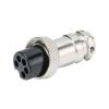 VCALDGFZ 1 Set Aviation Plug and Socket GX12-2/3/4/5/6/7P 12MM Square Flange DF12 Series Aviation Column Connector(1Set 4Pin) view 4