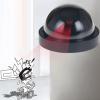 Ymiko Fake Security Camera with Flashing LED Light, Intimidate and Prevent Theft, Ideal for Home Businesses Indoor Outdoor Factories, Simulation Camera view 2