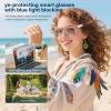 Weylmd Smart Bluetooth Audio Glasses with Open-Ear Speakers, Blue Light Blocking & Anti-Glare Lenses, Voice Control, HD Mic, Bluetooth 5.0, 56H Playtime  Lightweight for Work, Reading & Outdoor view 3