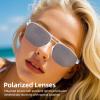 Denash AI Translation Glasses, 144 Spoke Real Time Translators with Polarized Lenses and 5.3 Smart Sunglasses for Travel, Driving, Driving view 4