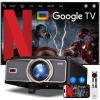 1500 ANSI 4K Decoding Projector with WiFi and Bluetooth, DESS Movie Home Theater Projector With Auto Focus & Keystone, Hidden Adjustable E-Bracket,Outdoor Proyector With Official Built-in Apps,C5 Pro view 1