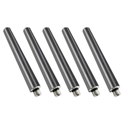 5 Pack Carbon Fiber Extension Pole Rod 5/8-11 Threads Screw Mount Telescopic Pole Extender for Level GPS RTK Surveying GNSS Robotics Antenna Height Measurement Tripod (OD 25mm/1", 45cm/17.7")