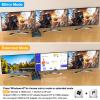 KCEVE 8K KVM Switch 3 Monitors 2 Computers HDMI DP, USB 3.0 KVM Switch Dual Monitor 4K@144Hz 8K@60Hz for 2 Computer Share Keyboard Mouse, with Power Adapter and Wired Remote view 4