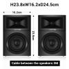 Sanyun SW205 80W Powered Bookshelf Speakers with 3D Soundstage | Precision DSP Spatial Audio & Geometric Cabinet | 4" Glass Fiber Woofer, Optical/Bluetooth 5.4/AUX, Wireless Remote (Pair, Cherry) view 2