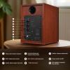 Sanyun SW205 80W Powered Bookshelf Speakers with 3D Soundstage | Precision DSP Spatial Audio & Geometric Cabinet | 4" Glass Fiber Woofer, Optical/Bluetooth 5.4/AUX, Wireless Remote (Pair, Cherry) view 4