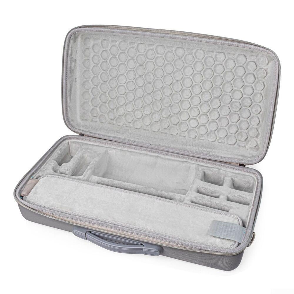 Cloudpower Carrying Case Protective Hard Travel Case For X-GIMI For M-oGo 4 2025 Portable Projector Storage Bag With Custom EVA Interior With Compartments Anti-shock Storage Container Grey