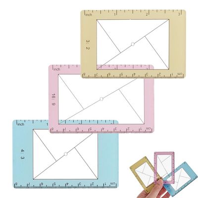DELORIGIN 3 Sizes Photo Composition View Finder Tool Portable Golden Triangle Viewfinder Acrylic View Finder Rule for Photography Painters Artists Landscape Catcher Portrait Photography