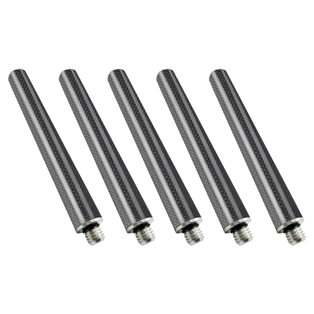 5 Pack Carbon Fiber Extension Pole Rod 5/8-11 Threads Screw Mount Telescopic Pole Extender for Level GPS RTK Surveying GNSS Robotics Antenna Height Measurement Tripod (OD 25mm/1", 25cm/9.8")