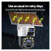 TWSYOXPR Solar Camera 4G Sim Card CCTV 4G Solar CCTV Dual Lens Dual Screen Auto Tracking External 4G Sim Security Camera(4G Cam with 32G SD) view 2