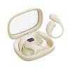 Bluetooth Headset 2025 New earhook Wireless air Conduction Does not Enter The Ear, Suitable for Outdoor Sports, Running, Cycling, Configuration, Transparent Cabin Charging case (Beige) view 1