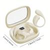 Bluetooth Headset 2025 New earhook Wireless air Conduction Does not Enter The Ear, Suitable for Outdoor Sports, Running, Cycling, Configuration, Transparent Cabin Charging case (Beige) view 2