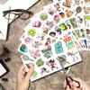 108Pcs Tennis Stickers Pack Cartoon Style Vinyl Decals for Water Bottles Laptop Skateboard Phone Journal Scrapbook Luggage Decoration Fun Quotes and Characters view 2