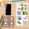 108Pcs Tennis Stickers Pack Cartoon Style Vinyl Decals for Water Bottles Laptop Skateboard Phone Journal Scrapbook Luggage Decoration Fun Quotes and Characters view 3