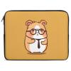 Cute Hamster Wearing Glasses Laptop Sleeve Case 15inch, Shockproof Protective Case, 10-17 Inch Computer Sleeve, Water Resistant Laptop Briefcase for Men Women Compatible with Macbook Air/Notebook/Tabl view 1