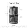 FENOKD Rotatable Solid Wood, 2-Tier CD Rack for Bedroom, Living Room, Library - Space-Saving & Practical Storage Solution, Stylish Home Dcor. (2 Tier 40x40x67cm) view 2