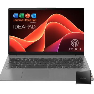 Lenovo 15.6" FHD Touchscreen IdeaPad 3i - Office 365 for The Web - Intel Core i3-12GB RAM - 256GB Storage - HDMI - Windows 11 w/o Earbuds