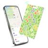 Wallet Tracker Card for Apple Find My (iOS Only), Ultra-Slim Rechargeable Bluetooth Tracking Card for Wallets, Keys, Passport & Luggage, Water-Resistant Wallet Finder Smart Card Green Floral view 1